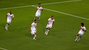 Costa Rica comemora terceiro gol